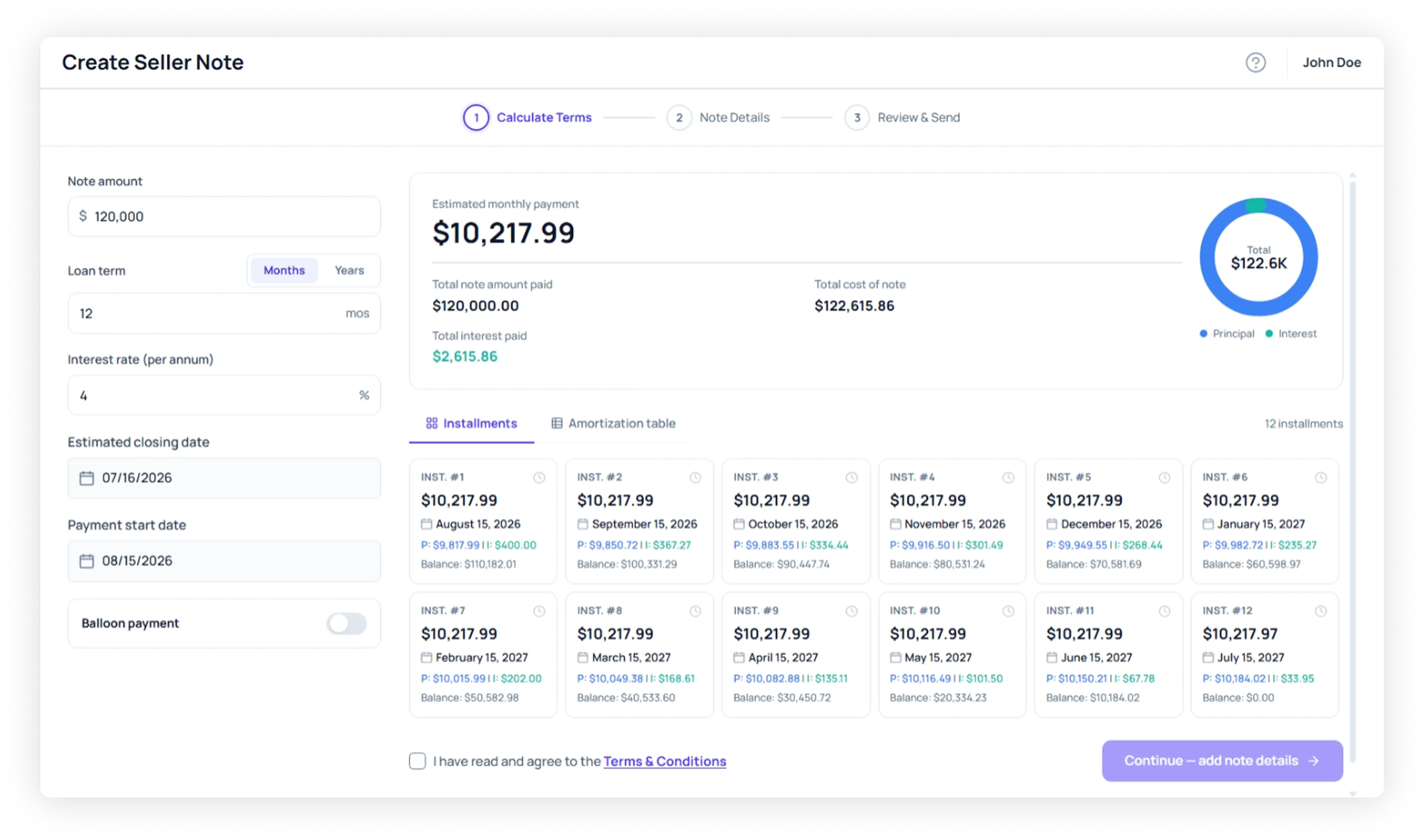 Dashboard view 2